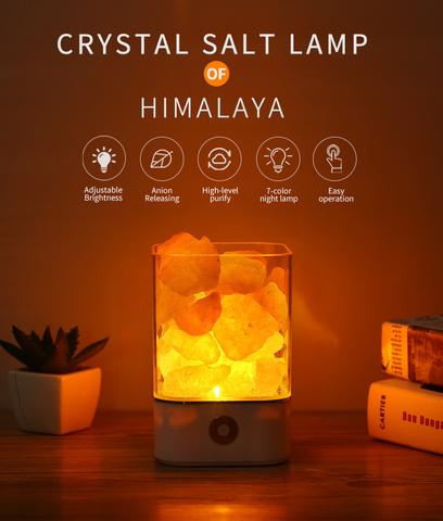 DuskNest Himalayan Salt Lamp - Natural Crystal Night Light