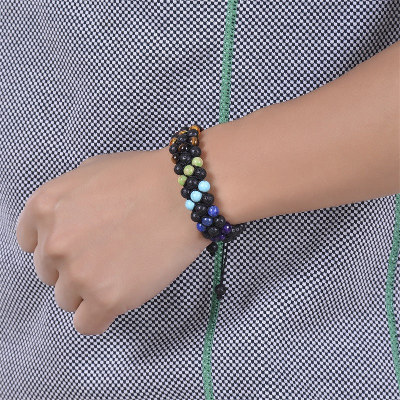 DuskNest Crystal Lava Stone Aromatherapy Bracelet