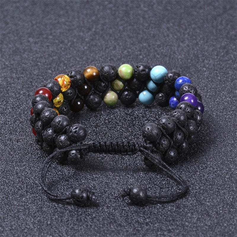 DuskNest Crystal Lava Stone Aromatherapy Bracelet