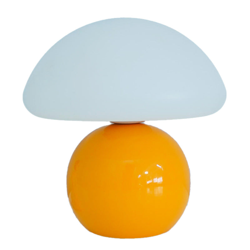 DuskNest Glass Mushroom Table Lamp - Cottagecore Night Light