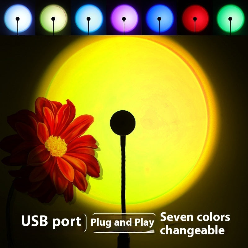 DuskNest Golden Hour Sunset Lamp - Ambient Room Lighting