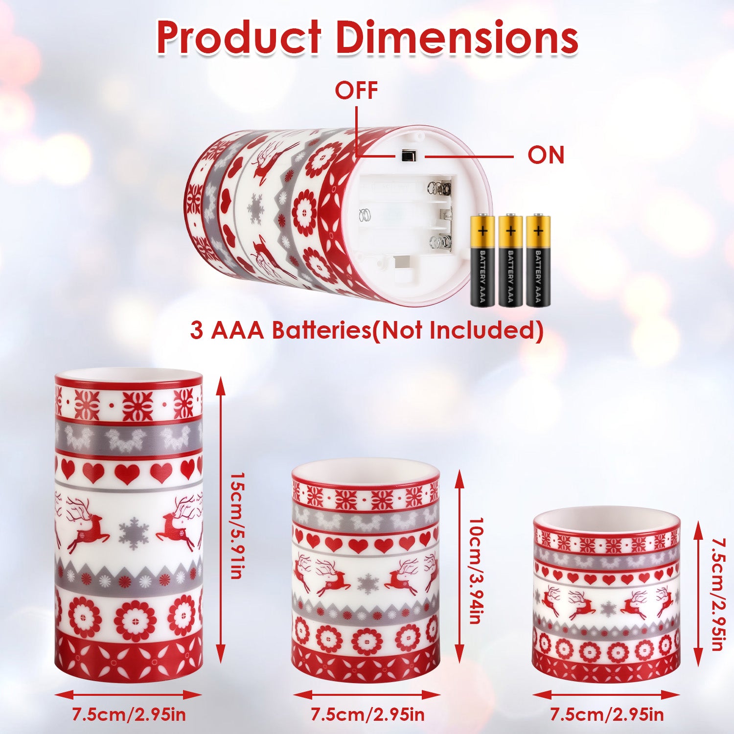 DuskNest LED Flameless Candle Set - Safe Ambient Glow (3-Pack)